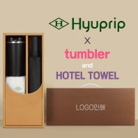 협립 3단60 슈퍼TEN(10K) 포뮬러타이어 고밀도 완전자동우산 +스마트온도계 카페텀블러+협립호텔코마170타월-세트