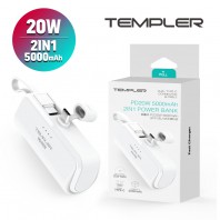[디지토] 도킹형 5000mAh 2in1 C타입 일체형 20W 미니 보조배터리